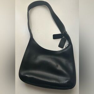 Coach Vintage Shoulder Bag - Mini Ergo in Black Leather